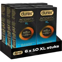 Durex Intensity Condooms XL - Nieuwste generatie ultradunne, latexvrije condooms voor mannen – Gedeelde lichaamswarmte - 6 x 10 stuks - Voordeelverpakking