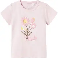 Name it BABY T-shirt lichtroze Meisjes Stretchkatoen Ronde hals Effen - maat 56