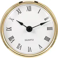 GWS Insteek Quartz Los Uurwerk – Stijlvol en Nauwkeurig | Ø 80mm | Goudkleurig | Klassieke Romeinse Cijfers