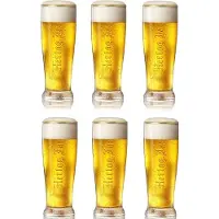 Hertog Jan Glas 35cl Embossed met Gouden Rand. 6 Stuks