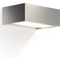 DECOR WALTHER Wandlamp Box N, dimbaar, alu / grijs / zink, Badkamer, Messing, Modern, Wandlamp