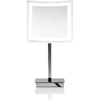 DECOR WALTHER BS 83 touch LED tafelspiegel hoekig Touch, dimbaar, chroom / zilver, Slaapkamer, metaal, Modern