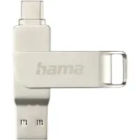 Hama C-Rotate Pro (64 GB, USB-C), USB-stick, Zilver