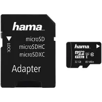 Hama microSDHC 32GB Class 10 UHS-I 80MB/s + Adapter/Foto