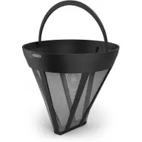 Xavax Dauerfilter für Kaffeemaschine, Kaffeefilter-Ersatz für Größe 4, Schwarz 00111263 Permanente koffiefilter