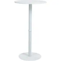 CLP Hereford Statafel - bartafel - keuken - rond - hout blad - metaal onderstel - wit/wit
