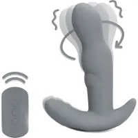 Loveline Roterende Prostaat Vibrator Gotham Grey 13 cm