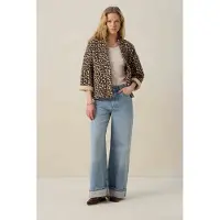 Sissy-Boy Bruine Padded Jack Met Leopard Print | Maat: XS-S