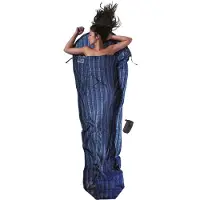 Cocoon - MummyLiner Silk - Reisslaapzak 241 x 90/56 cm, blauw/grijs