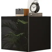 Vicco Sofie Nachtkastje – 49.6 x 51.2 cm Zwart hoogglans