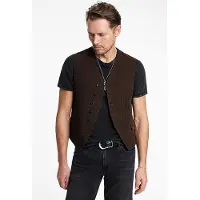 John Varvatos Multi Button Overlapped Front Vest Hazelnut Maat: 48 | Gilets Outlet | Heren | Bruin