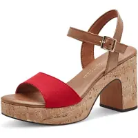 Marco Tozzi Sandaal bruin / rood