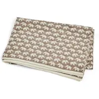 Smallstuff - Baby blanket AO elephants - Merino wool Natur - 80x100 cm (70007-90)