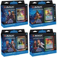 Magic the gathering Doctor Who Commander Display 4 Decks Trading Cards English Transparant Kinderen