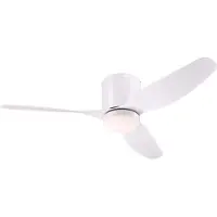 WESTINGHOUSE LED plafondventilator Carla, stil, 117 cm, wit dimbaar, wit / opaal, Woon-/ Eetkamer, Kunststof, Modern