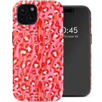 Selencia Vivid Backcover met MagSafe voor de Apple iPhone 15 - Wild Spots Lipstick