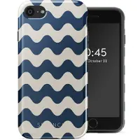 Selencia Vivid Backcover voor de Apple iPhone SE (2022 / 2020) / 8 / 7 - Wave Vibes Classic Blue