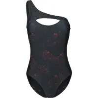 Black premium by emp Zwempak - Asymmetric Swimsuit - S tot L - voor Vrouwen - zwart - Maat M