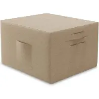ELONEO Hoes voor Opvouwbaar Matras - 90x200x15 cm, Beschermende Matrashoes voor Vouwmatras met Zakken aan de Zijkant, Wasbaar, Modern Ontwerp, Vierkante Poef Hoes (Crème)