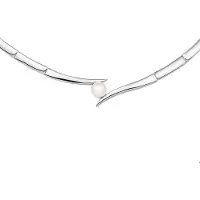 Trendjuwelier huiscollectie 1326621 Zilveren Ketting Tussenstuk Parel 4,0 mm 42 + 3 cm