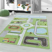Muratap Play vloerkleed kinderkamer verkeer laagpolig 120x170 cm