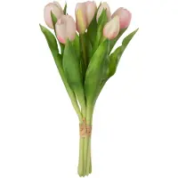 J-Line Boeket tulpen 7 stuks PU lichtroze S