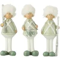J-Line Soldaat geweer+trommel groen/wit small assortiment van 3
