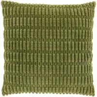 Unique living CEDRO - Sierkussen - 45x45 cm - Ribmotief - Moss Green
