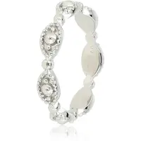 My Bendel - Zilverkleurige Ring met Oogjes - Bescherming en Balans - met Luxe Cadeauverpakking | Sieraden Voor Dames | Maat 19.00 Mm / Maat 60