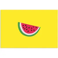 PosterMonkey Poster 120x80 cm - Fruit - Watermeloen - Geel - Posters - Kamer decoratie - Wanddecoratie woonkamer - Muurdecoratie slaapkamer