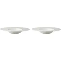 Palmer - White Delight - Pastabord - 2 stuks - ø 30 cm - Wit - Porselein - Bordenset