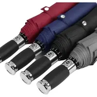 Vicloon Automatische Grijze Paraplu Business Folding Paraplu Voor Man Vrouwen Sombrilla Uv Regen Paraplu