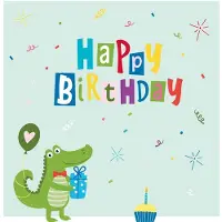 Ppd Lunch servetten - Croco Birthday
