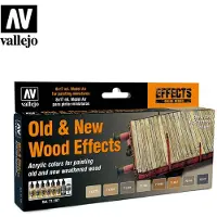 Vallejo Hobbyverf Acrylverf - 71187 Old - New Wood Effects - Acryl Set Verf set - 8x 17 ml