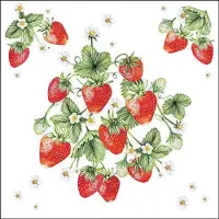 Ambiente Cocktail Servetten - Bunch of strawberries