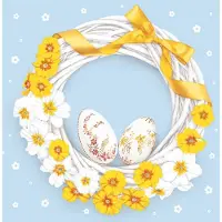 Daisy - Lunch servetten - Easter Wreath