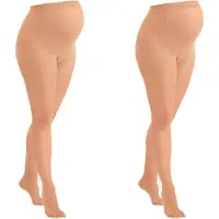 Mamsy - 2-Pack Comfortabele Sheer Zwangerschapspanty 20den - Naturel - XXL