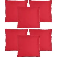 Anna's Collection Buiten of tuin sier kussens - 6x - rood - 45 x 45 cm - binnen/buiten - zitkussens tuinbank