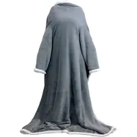 Unique living Plaid LARS met mouwen - 140x180 cm - Teddy binnenkant