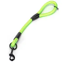 Nobleza Korte Hondenriem - 45 cm - Stevig Gevlochten Nylon - Voor Middelgrote en Grote Honden - Lichtgroen