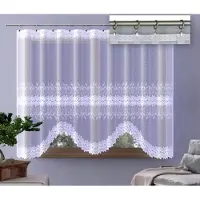 Wisan jacquard vitrage - Saskia Gordijn 300 x 160 cm - Curtains - Jacquardgordijnen- wit - 300 x 160 cm