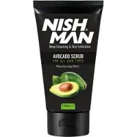 Nish Man Avocado Scrub - zuivert en verzorgt - verwijderd onzuiverheden, dode huidcellen en vuilophoping - vermindert ruwe plekken - maakt de huid soepel en zacht