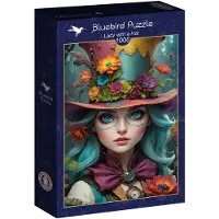 Blue Bird Lady with a Hat Puzzel 1000 Stukjes