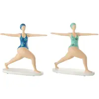 J-Line Vrouw yoga stretch polyresin mix assortiment van 2