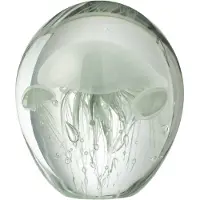 J-Line Presse papier calypso glas transparant/groen large