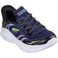 SKECHERS Sneakers 'METEOR-LGIHT-BRISK' navy / grijs / lichtgroen / zwart