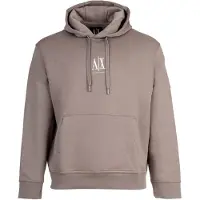 Armani Exchange Sweatshirt donkerbeige / wit