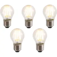 LUEDD Set van 5 E27 3-Staps Dimbaar LED Lampen P45 5W 700 lm 2700K