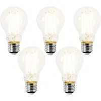 LUEDD Set van 5 E27 LED lampen A60 helder 3.8W 806lm 2700K