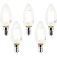 LUEDD Set van 5 E14 LED lamp B35 helder 2,2W 470 lm 2700K